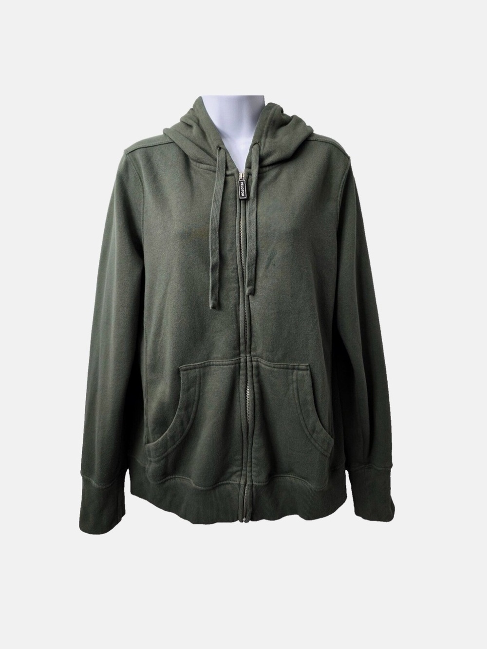 Peloton Olive Green Zip-Up Hoodie